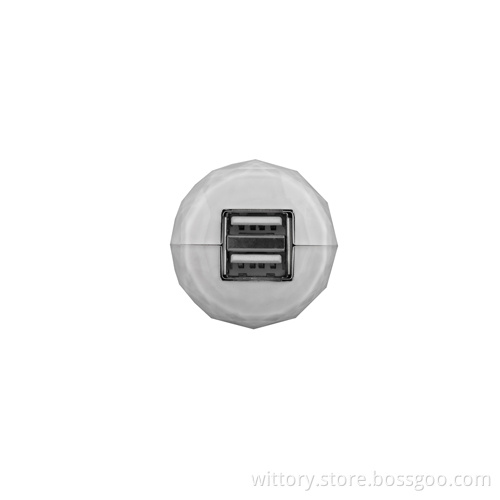 Two smart USB port car charger